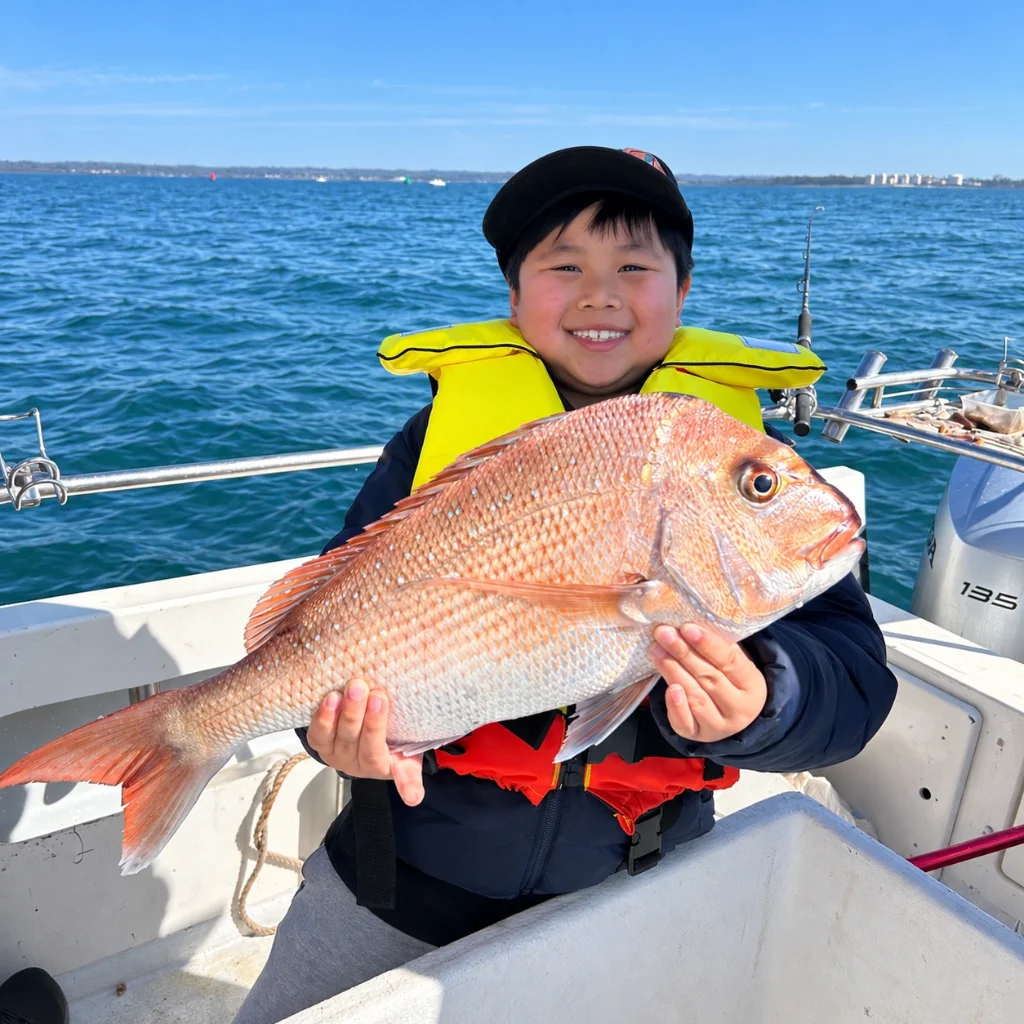 A young lad with his Snapper